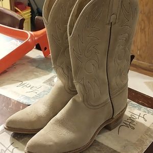Acme Boots for woman blonde suede color